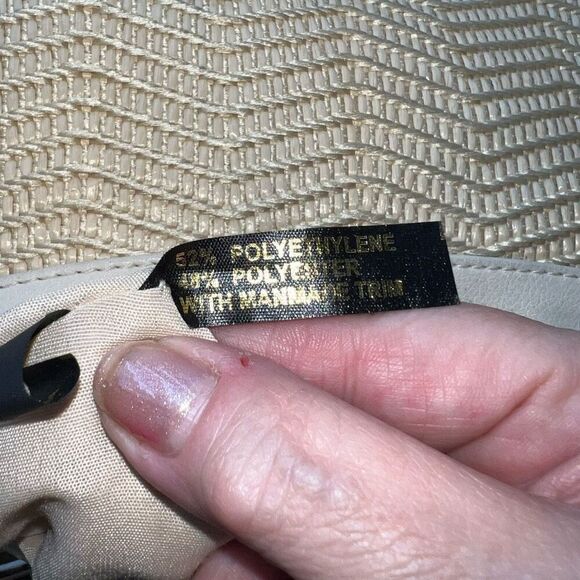 Etienne Aigner Vintage Cream Basket Weave Straw Handbag Neutral Purse - Picture 10 of 12